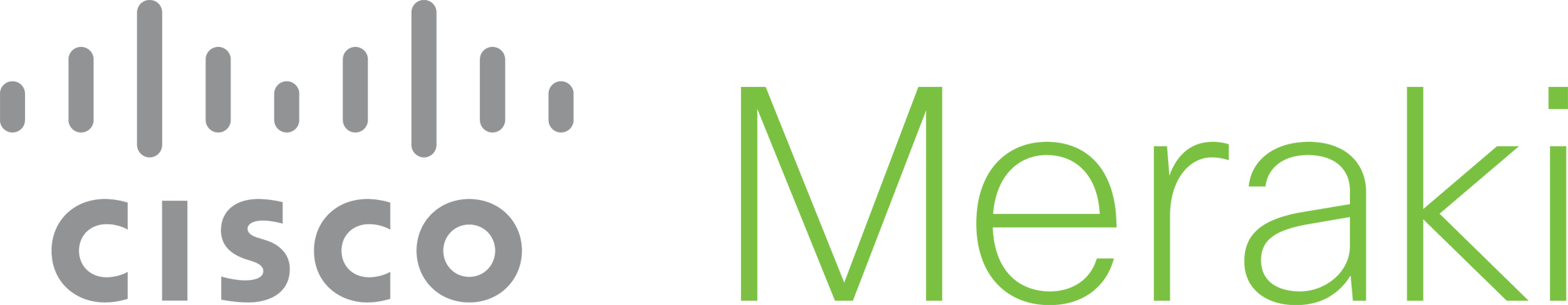A gray background with a large bright green rectangle overlaying the right and lower edges of the image, reminiscent of the modern design often seen in cisco meraki branding.
